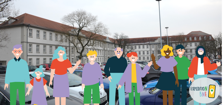 Zeichnung bunte Figur